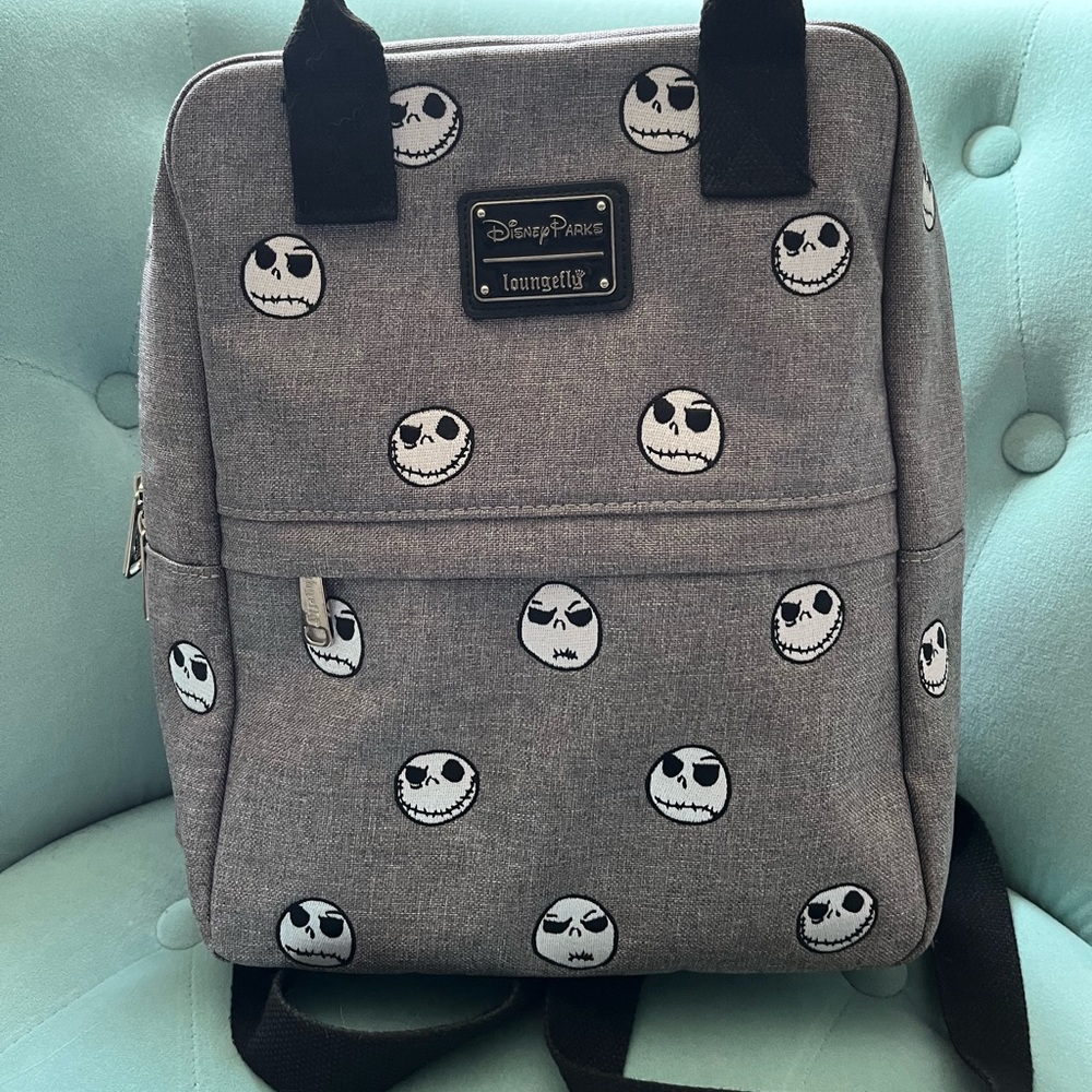 Jack Skellington Loungefly Canvas Backpack w/ Card Holder